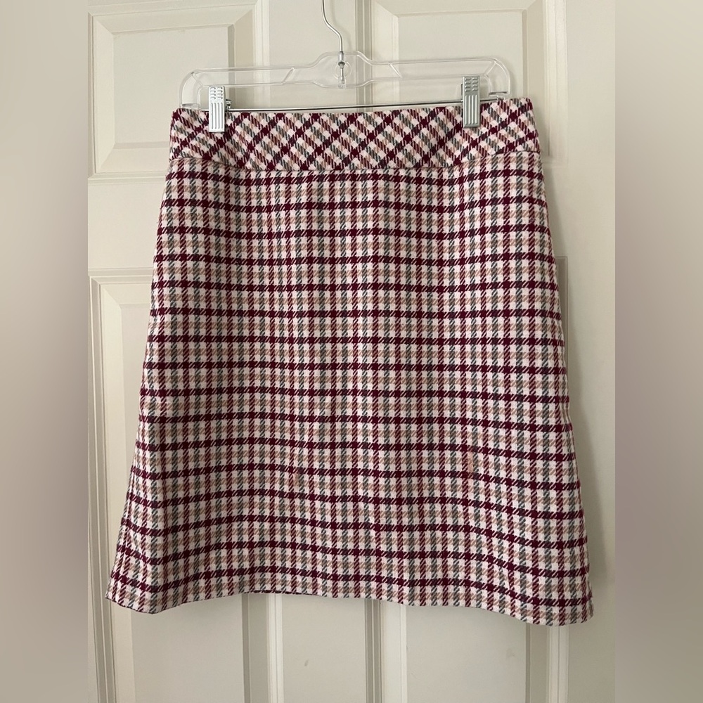 Talbots Wool Blend Multi Colored Plaid Lined Penc… - image 1